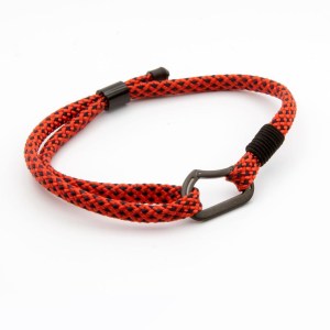 Armband Karabijn Zwart Staal Rood Zwart