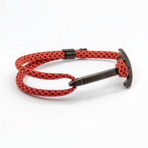 Armband IJsbijl Zwart Staal Rood Zwart