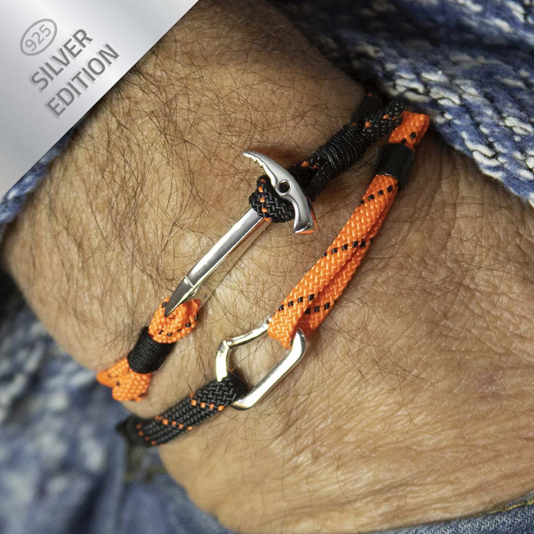 Armband IJsbijl Karabijn Zilver Oranje Zwart - Afbeelding 2