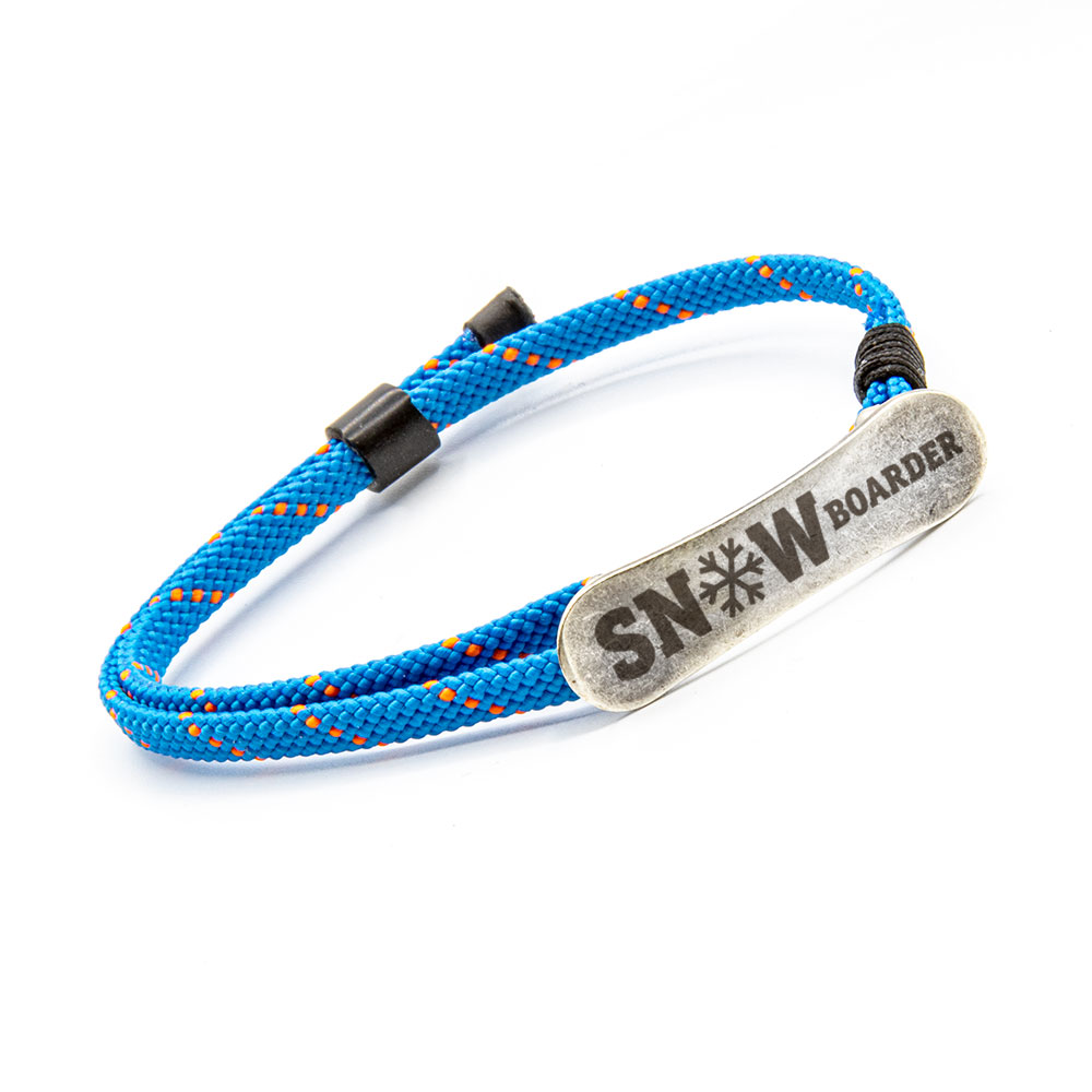 Armband Snowboard Nikkelvrij Blauw Oranje