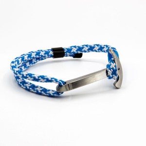 Armband IJsbijl Edel Staal Blauw Wit