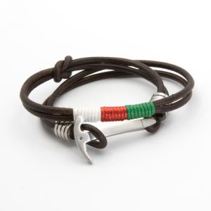 Armband IJsbijl Edelstaal Italië Leer