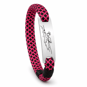 Mountain-Scape Signature Armband Klimmer Zwart Roze