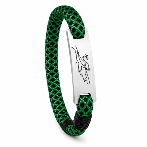 Mountain-Scape Signature Armband Klimmer Zwart Groen