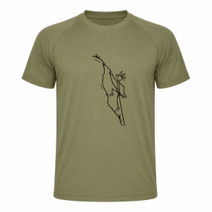 Mountain-Scape Signature T-Shirt Klimmer Heren Legergroen Zwart
