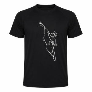 Mountain-Scape Signature T-Shirt Klimmer Heren Zwart Wit