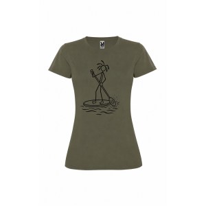 Mountain-Scape Signature T-Shirt Supper Dames Legergroen Zwart