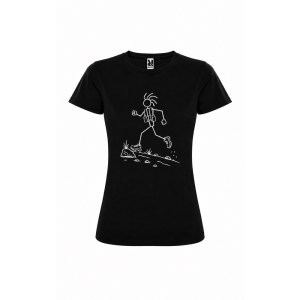 Mountain-Scape Signature T-Shirt Trailrunner Dames Zwart Wit