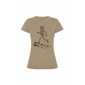 Mountain-Scape Signature T-Shirt Trailrunner Dames Zand Beige Zwart